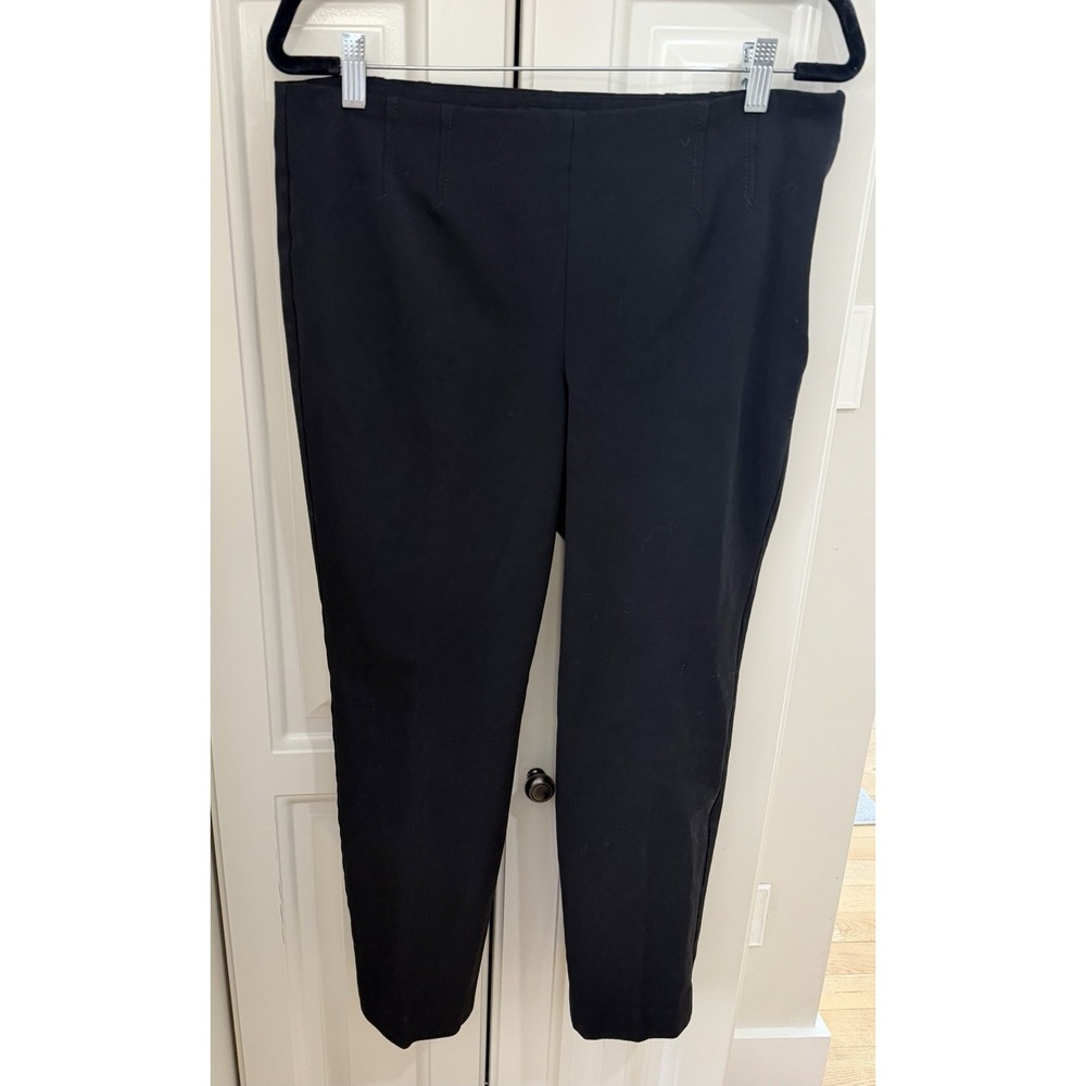 Talbots Petites 12P Black Ankle Dress Pants Slim Career Office Stretch EUC